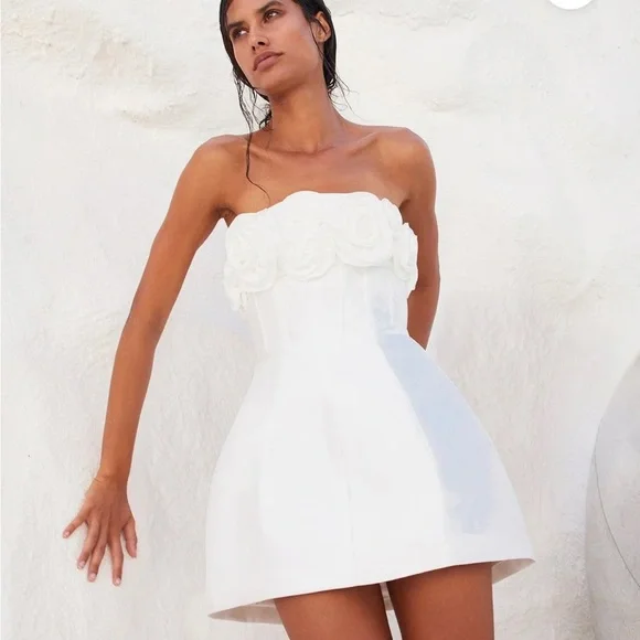 marks mini dress in chocolate brown Chocolate Rouge Drop Waist Halter Mini Dress main image 0